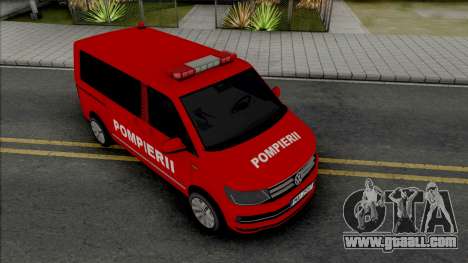 Volkswagen Transporter T6 Pompierii for GTA San Andreas