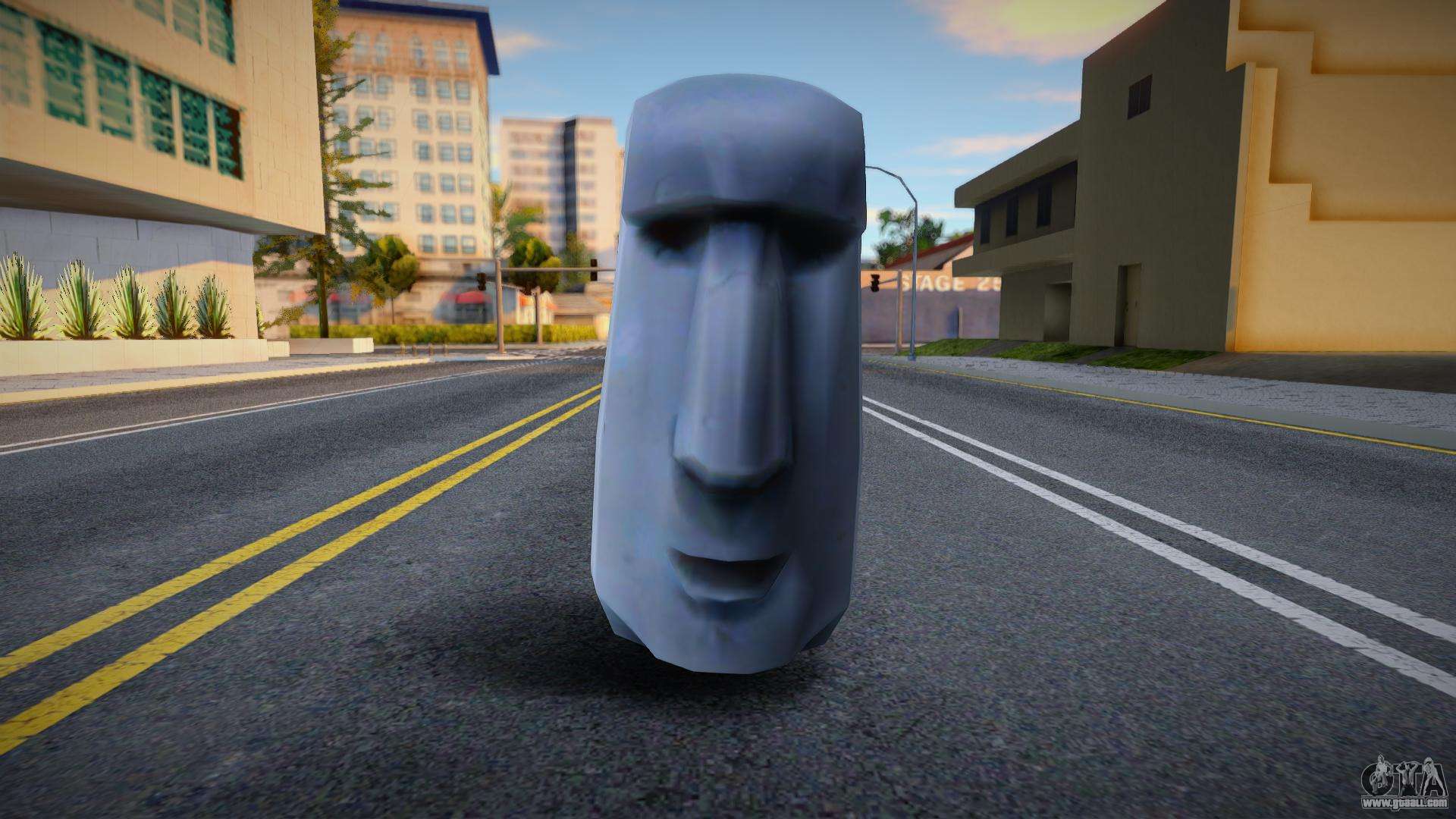 GTA San Andreas Moyai/Moai Emoji Mod 