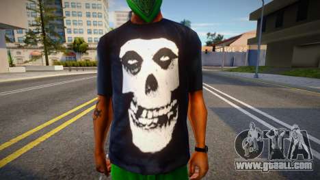 Misfits Skull Black T-shirt for GTA San Andreas