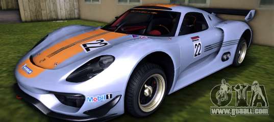 Porsche 918 RSR 2012 for GTA Vice City
