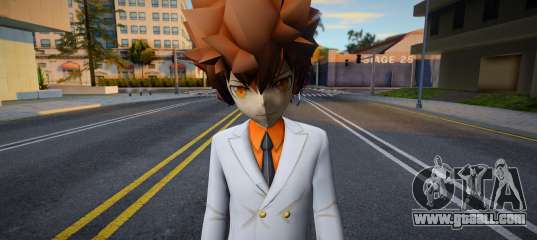 Tsunayoshi Sawada (white suit) from Katekyo Hitm