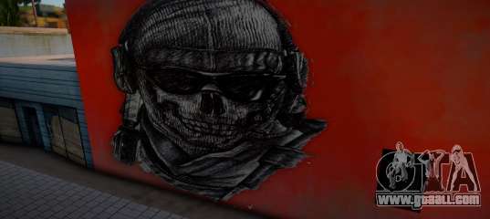 Mural de Simon Ghost Riley CoD MW2