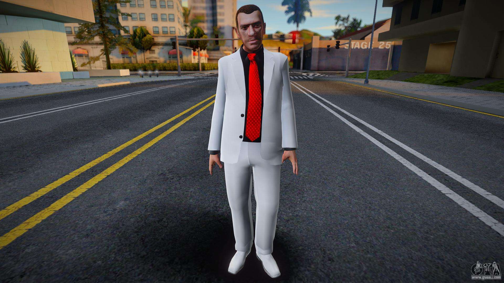 Niko Bellic White Suit for GTA San Andreas