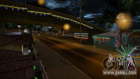 New Year's Eve Decor on Grove Street for GTA San Andreas