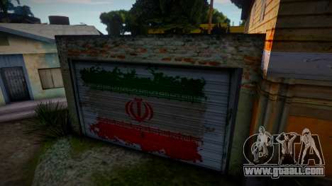 IRANIAN Flag On The CJ Garage for GTA San Andreas