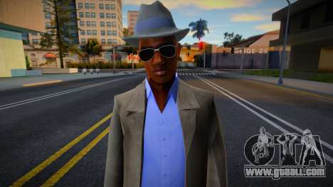 Black mobster in suit HD for GTA San Andreas