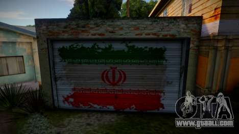 IRANIAN Flag On The CJ Garage for GTA San Andreas