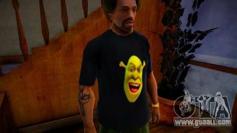 Shrek Face T-shirt for GTA San Andreas