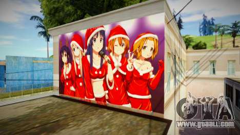 Wall of K on Christmas Anime for GTA San Andreas