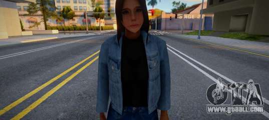 Cute girl in jeans