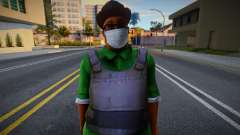 Smokev in a protective mask for GTA San Andreas