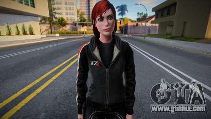 Jane Shepard in a hoodie from Mass Effect for GTA San Andreas