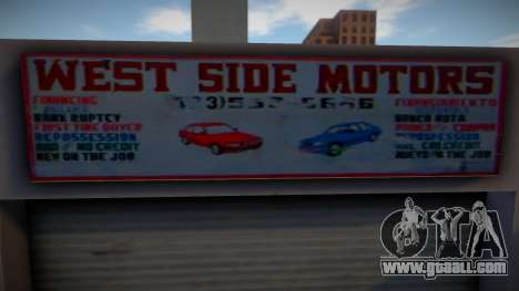 Refurbishing West Side Motors from Beta for GTA San Andreas