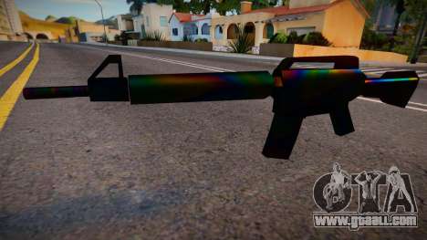 Iridescent Chrome Weapon - M4 for GTA San Andreas
