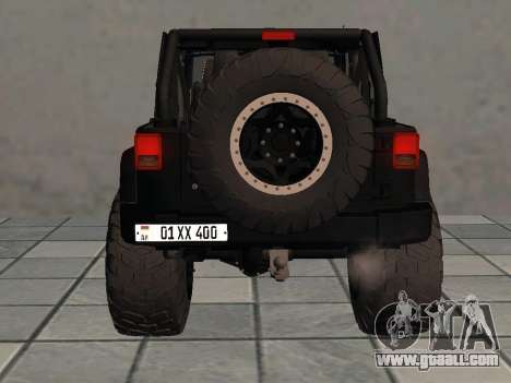 Jeep Wrangler 2012 Rubicon AM Plates for GTA San Andreas