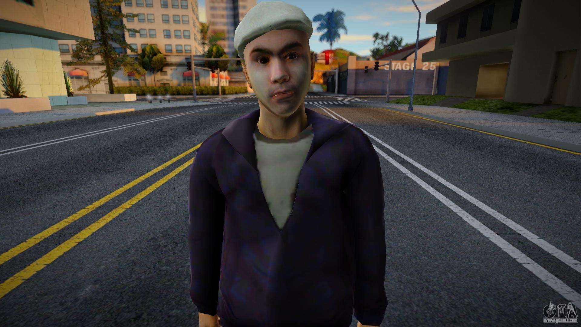in Adidas clothing for GTA San