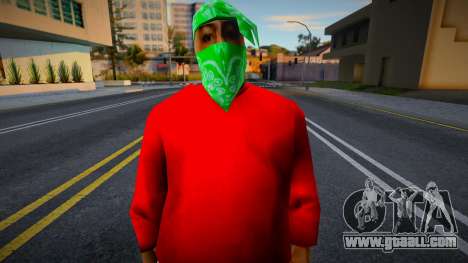 Red Fam 1 With Green Bandana for GTA San Andreas