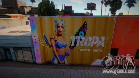 Anitta Free Fire Mural for GTA San Andreas