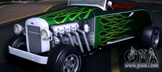 1932 Ford Roadster Hot Rod - Green Flame for GTA Vice City