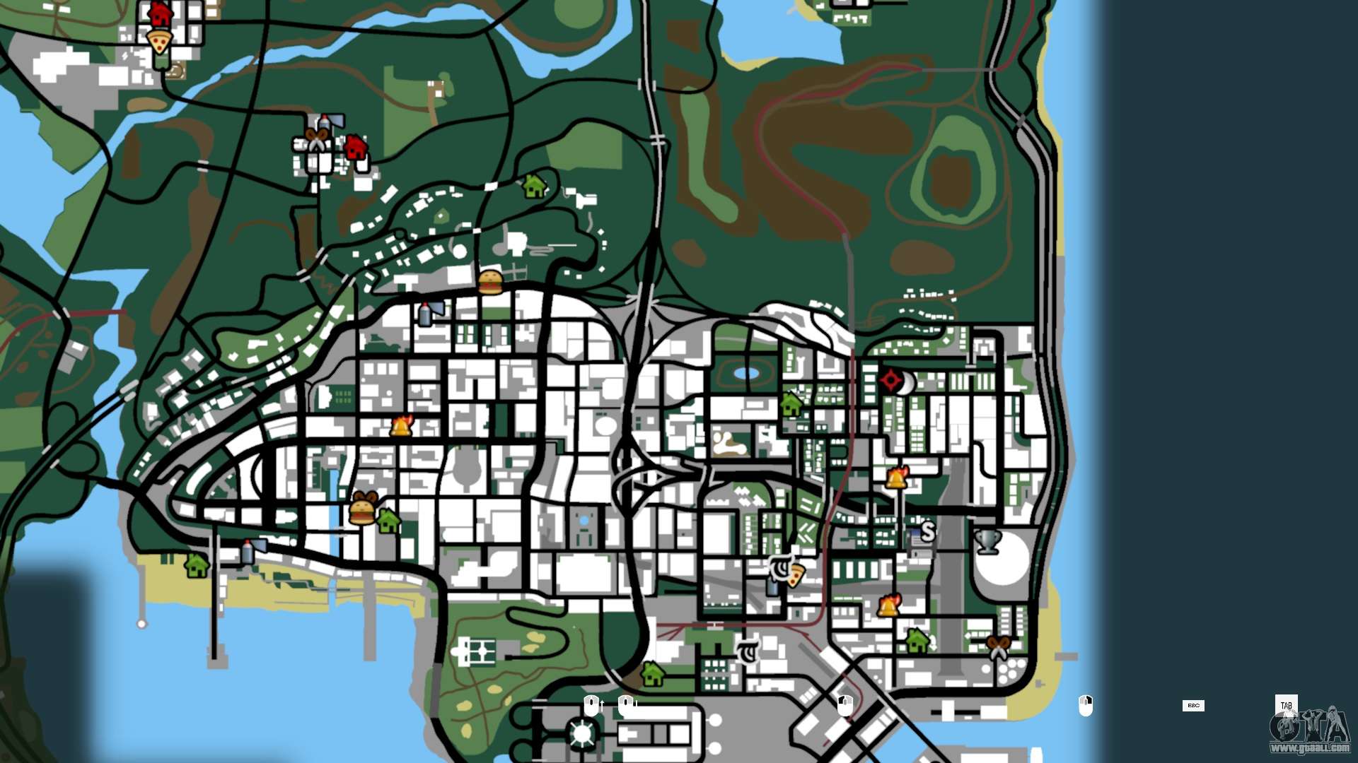 Gta San Andreas Map Strip Bar Location