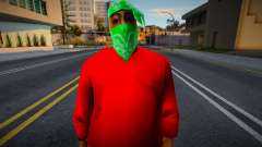 Red Fam 1 With Green Bandana for GTA San Andreas