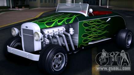 1932 Ford Roadster Hot Rod - Green Flame for GTA Vice City