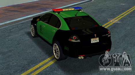Pontiac G8 GXP LAPD (Base) for GTA Vice City