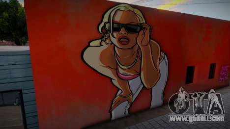 San Andreas Artwork Girl Mural v2 for GTA San Andreas