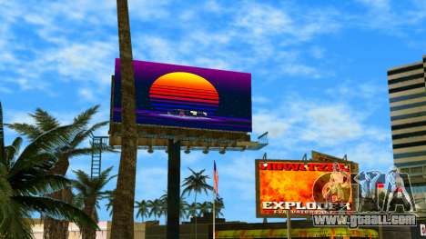 Retrowave billboard for GTA Vice City