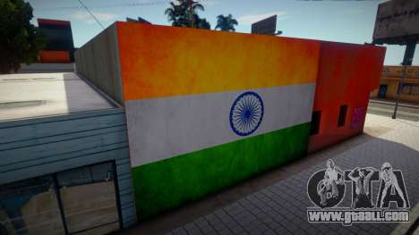 Indian Flag Wallgraffiti for GTA San Andreas