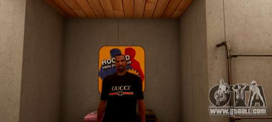 Realistic Gucci Tshirt Black for GTA San Andreas Definitive Edition