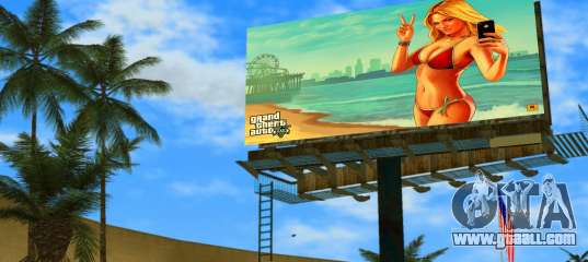 Poster with a girl from GTA 5 for GTA Vice City
