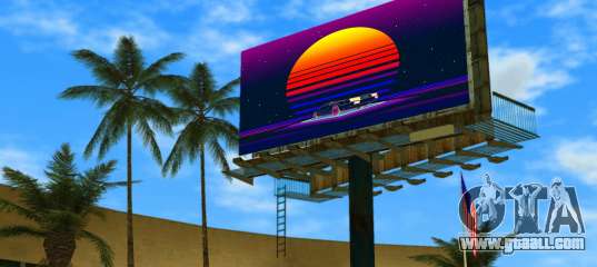 Retrowave billboard for GTA Vice City