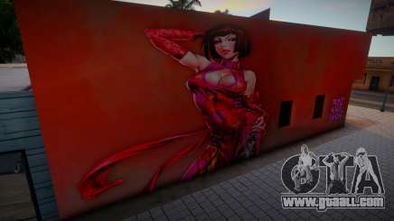 Anna Williams Mural v3 for GTA San Andreas