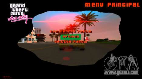 New menu background and font colors for GTA Vice City