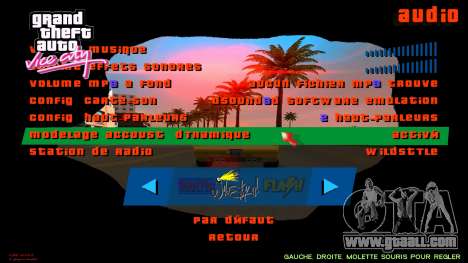 New menu background and font colors for GTA Vice City