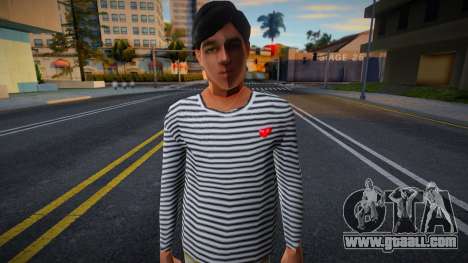 A guy in a striped sweatshirt for GTA San Andreas