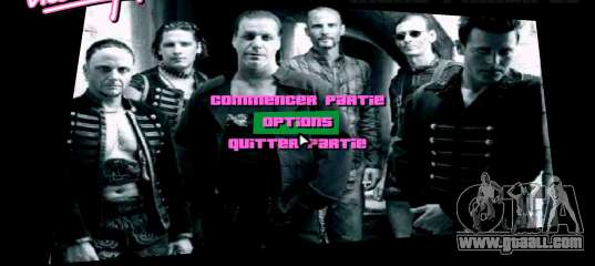 Menu in the style of Rammstein for GTA Vice City
