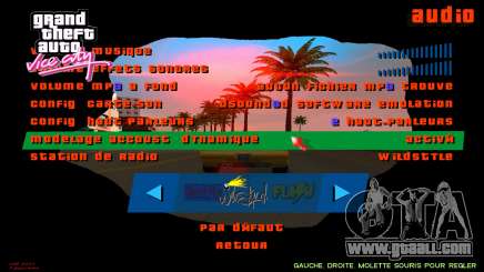 New menu background and font colors for GTA Vice City