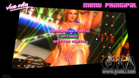 Tina Armstrong from DOA Menu for GTA Vice City