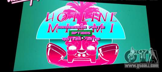 Hotline Miami Menu HD v18 for GTA Vice City