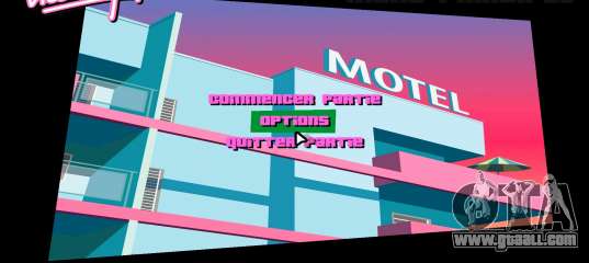 New menu (background) for GTA Vice City