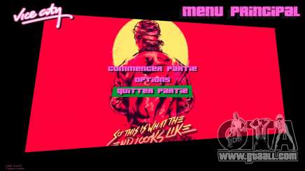 Hotline Miami Menu HD v11 for GTA Vice City