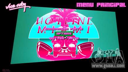 Hotline Miami Menu HD v18 for GTA Vice City