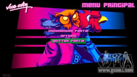 Hotline Miami Menu HD v13 for GTA Vice City