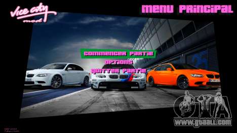BMW Menu 2 for GTA Vice City