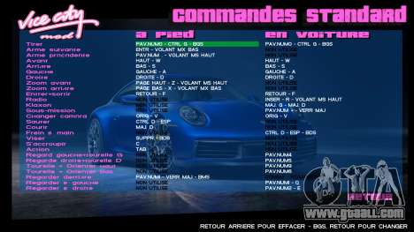 Porsche Menu 1 for GTA Vice City