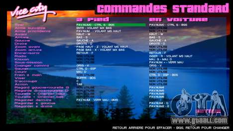 VC country side menu for GTA Vice City