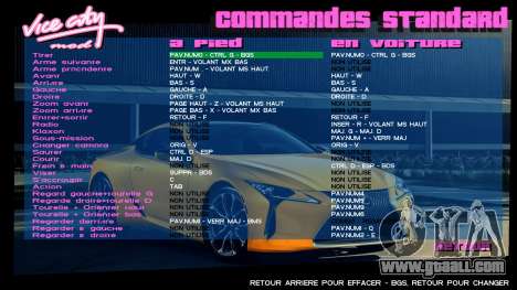 Lexus Menu 2 for GTA Vice City