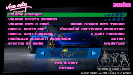 Porsche Menu 1 for GTA Vice City